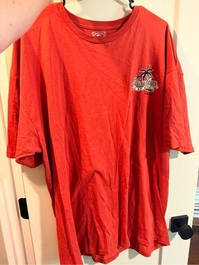 Red Tropical Palm Graphic Men’s T-Shirt
